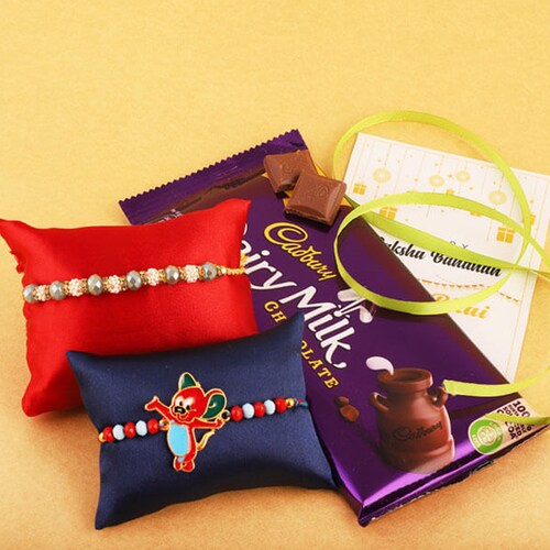 Buy Cheerful Due Rakhi with Cadbury