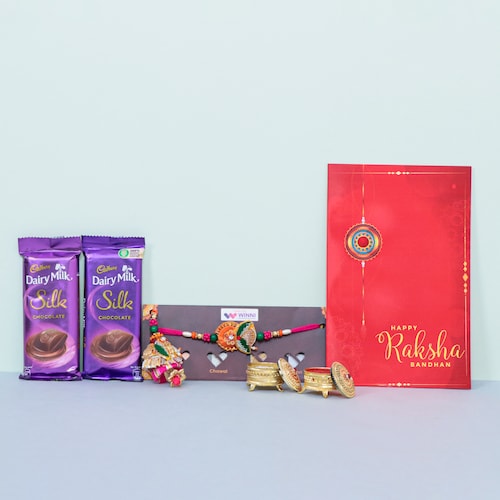 Buy Lumba Rakhi For Bhabhi With Chocolate& Card