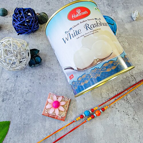 Buy Simple Bead Rakhis With  Rasbhari