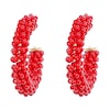 Buy Fashionable Shiny Red Pearls Earrings