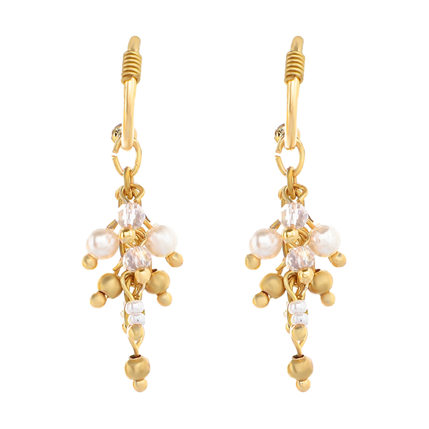 Fleur Pearl Hoop Earrings – Bearfruit Jewelry