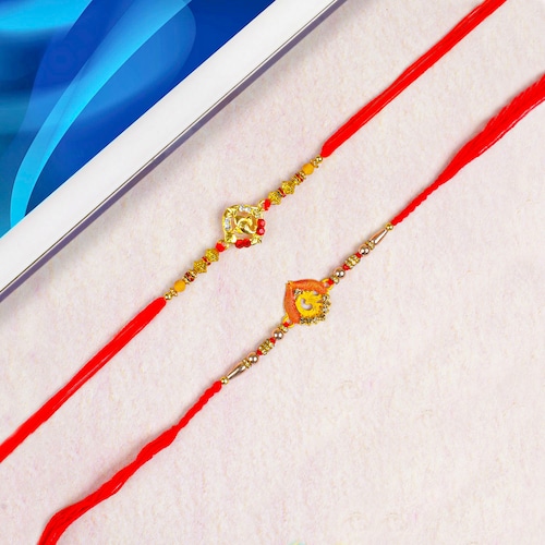 Buy Om & Ganesha Set of Two Rakhi