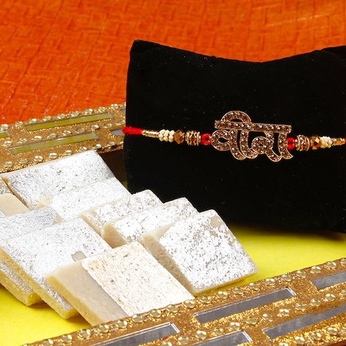 Buy Veera Rakhi with Kaju Katli Sweet