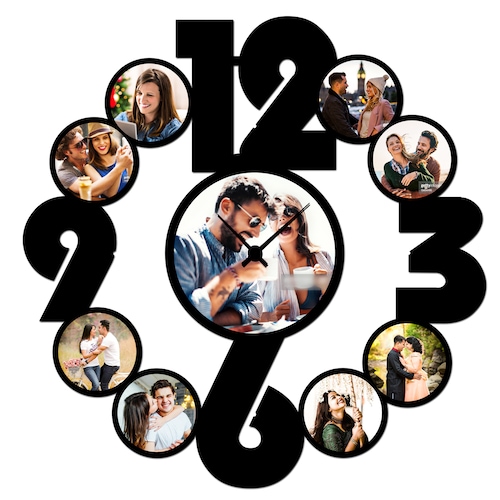 Buy Elegant Clock For Couples With Multiple Images