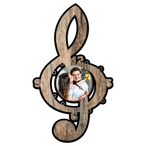 Buy Wooden Framed Wall Congratulation Clock With Photos