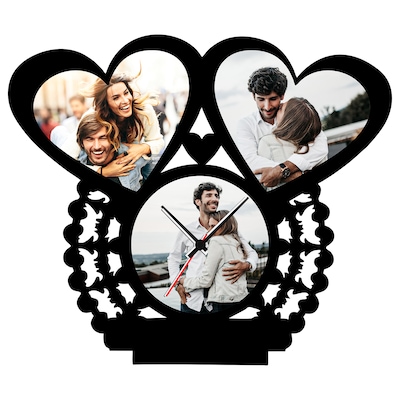 Lovely Three Image Trendy Clock For Sister