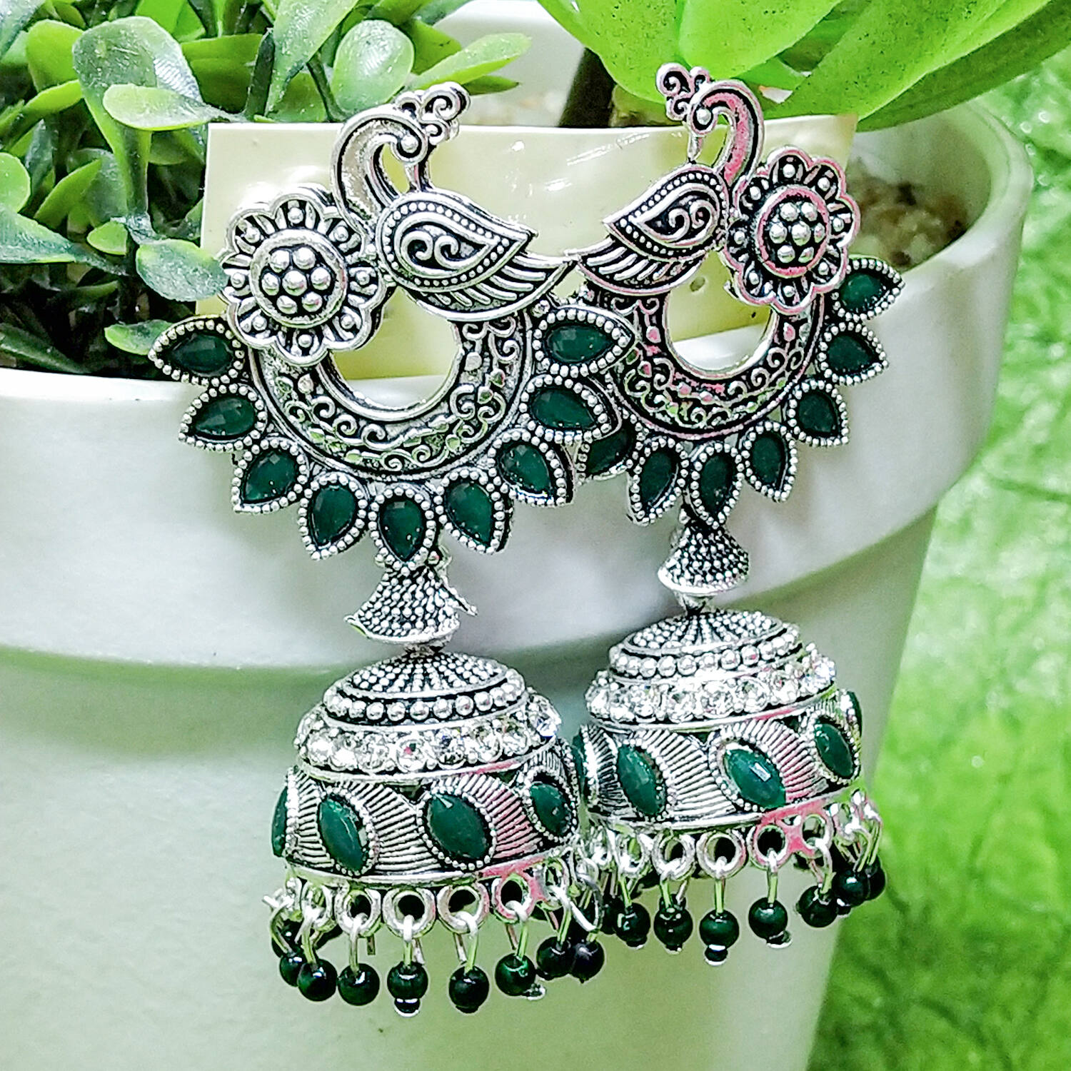 Green stone Earring – Masayaa