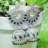 Buy Peacock Style Green Stone Earrings