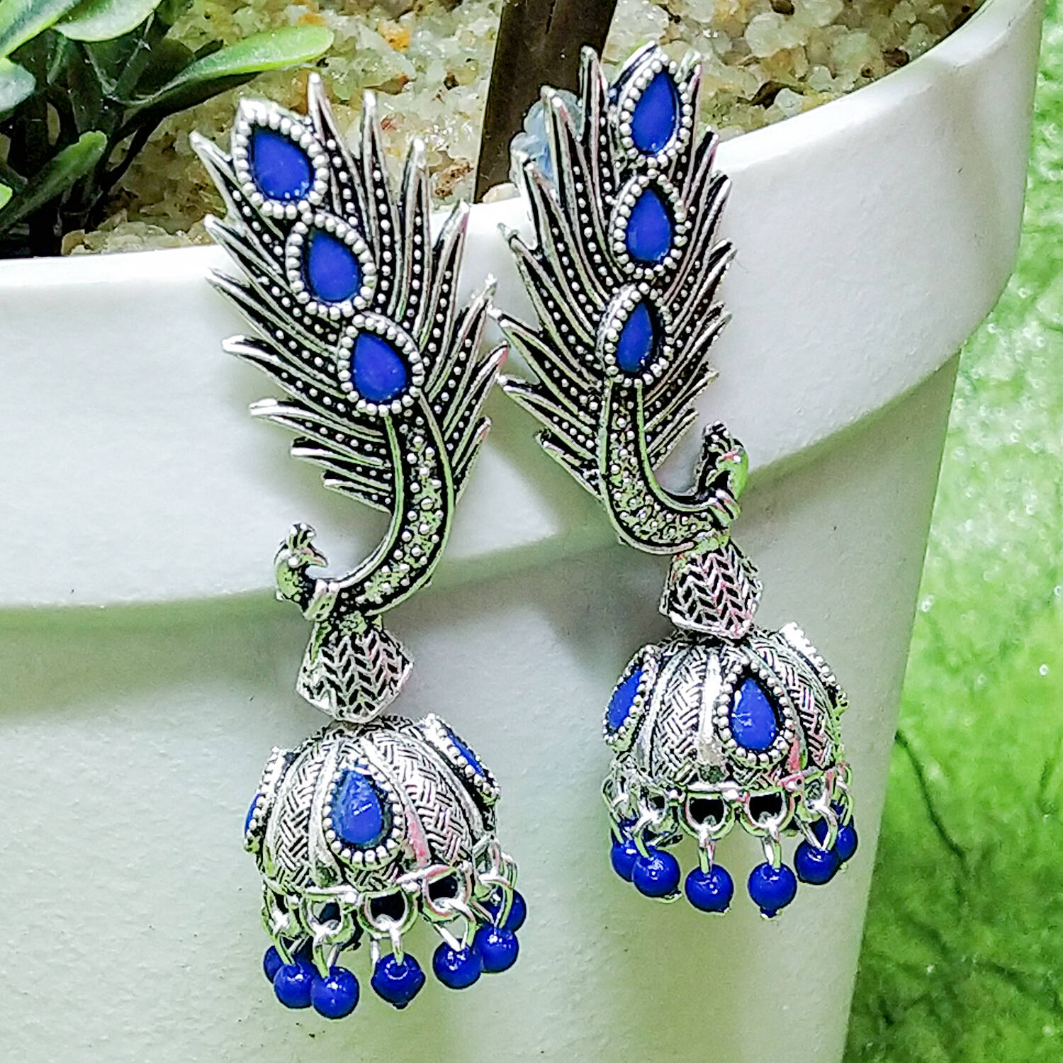 Buy Peacock Gold Plated Silver Pearl Ear Studs by NOOR BY SALONI at Ogaan  Online Shopping Site