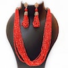 Buy Bold Class Red Necklace Set