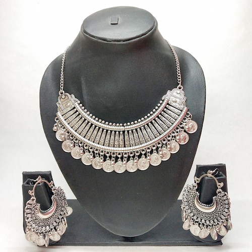 Buy Forever Grance Silver Necklace Set