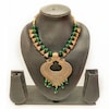 Buy Royal Green Faded Gold Necklace Set