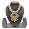 Buy Gold Shade Alluring Kundan Necklace Set