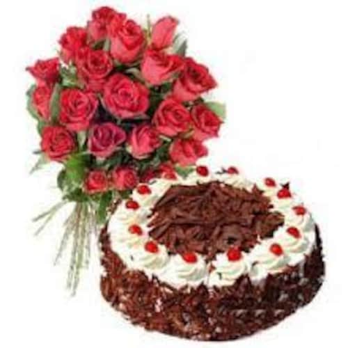 Buy Combo Eggless Cake and Flower