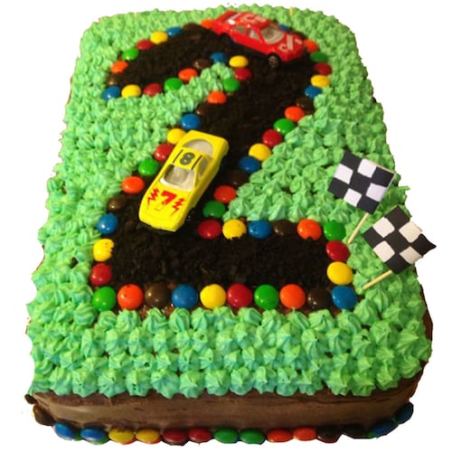Buy Number Formation Racing Track Shape Cake