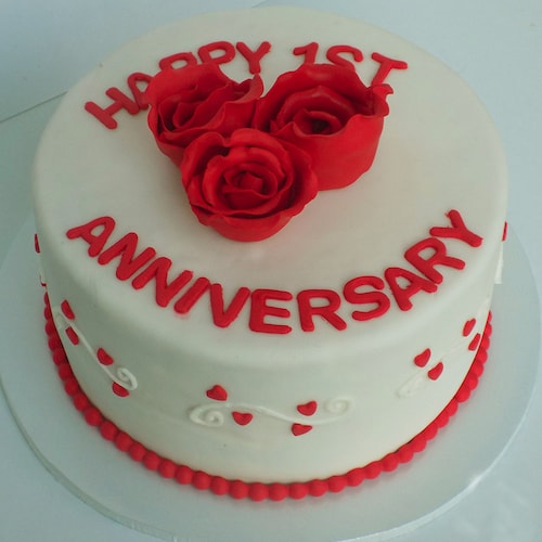 Buy Happy Anniversary Fondant Cake