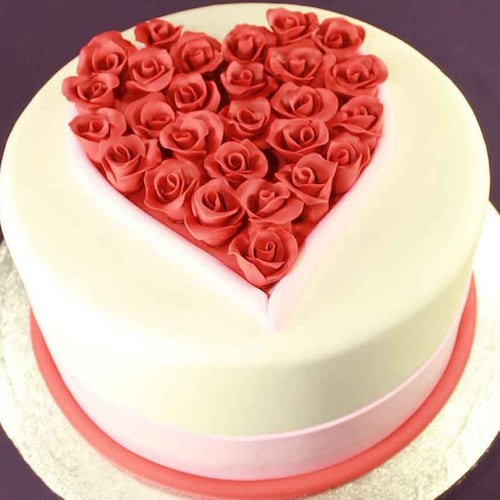 Buy Elegant Anniversary Fondant Cake
