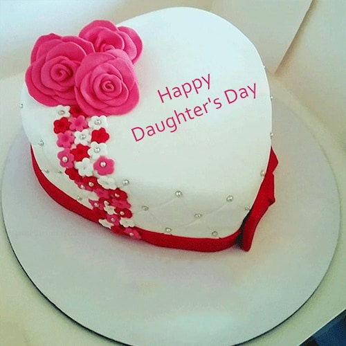 Buy Heart Shape Daughters Day Cake