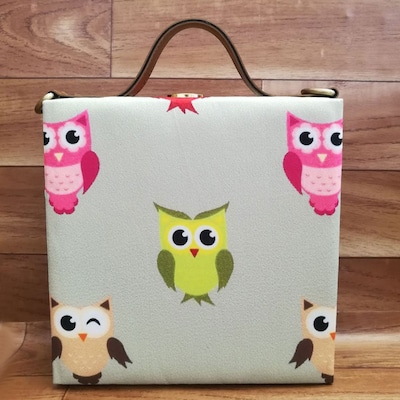 Cute Owl Print Handbag