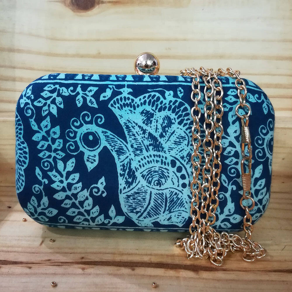 Gold Peacock Feather Clutch Bag, Silk Purse With Chain Handle - Etsy India