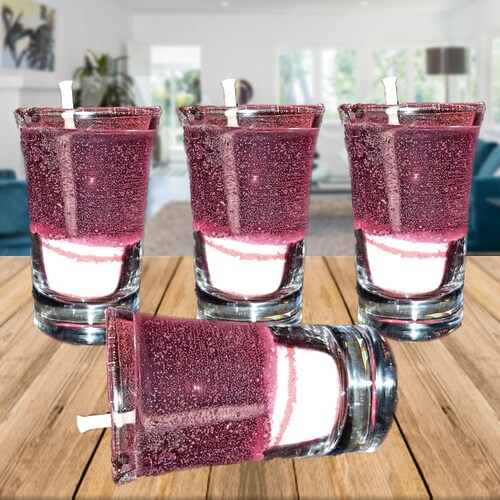 Buy Pink Sparkling Glass Candles