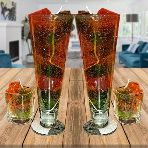 Buy Vibrant Glass Candles