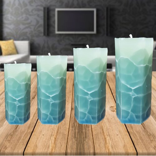 Buy Elegant Blue and White Candles