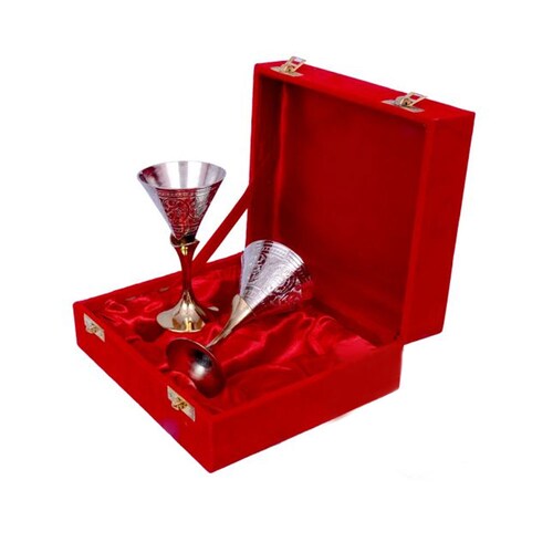 Buy Silver Plated Small Wine Glass Set
