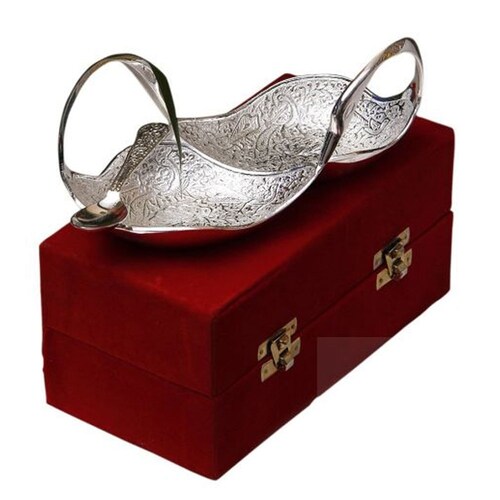 Buy Silver Plated Brass Double Swan