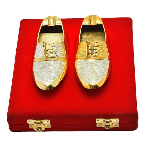 Buy Silver & Gold Plated Shoe Shaped Ash Tray