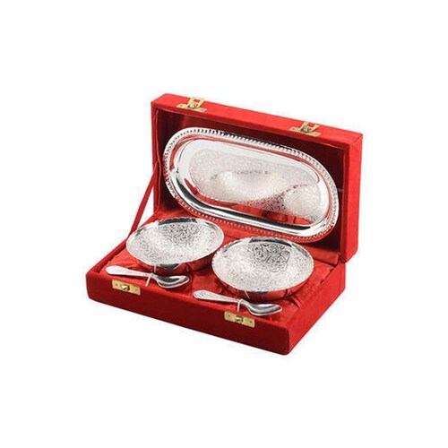 Buy Silver Plated Bowl Set of 5 Pcs