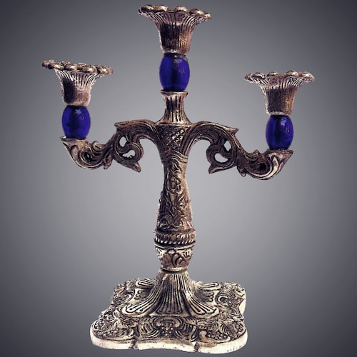 Buy Candle Stand in Blue Color