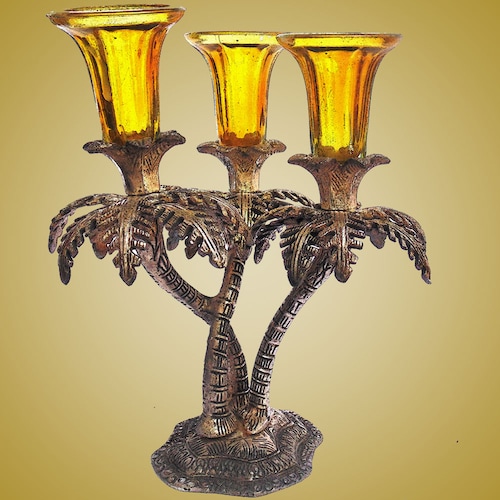 Buy Orange Color Candle Stand