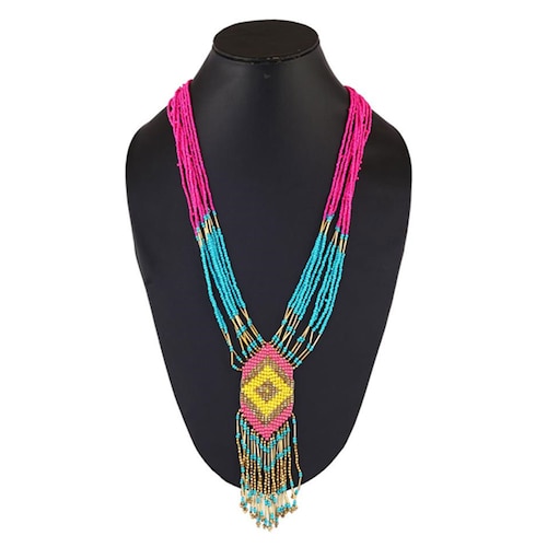 Buy Pink and Blue Necklace