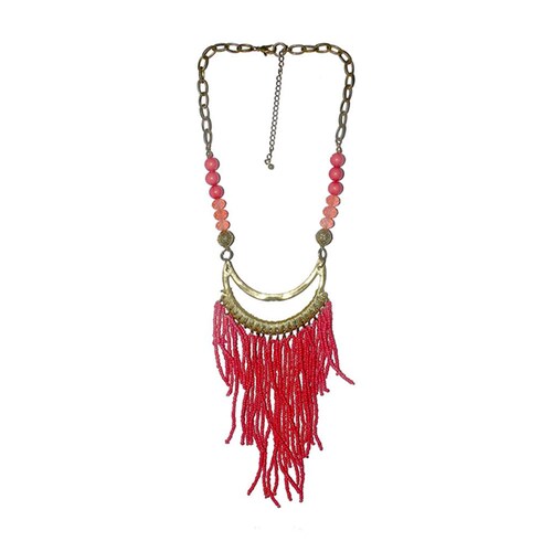 Buy Graceful Pink Beaded Necklace