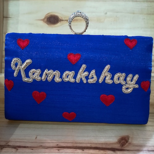Buy Red Heart Customized Clutch
