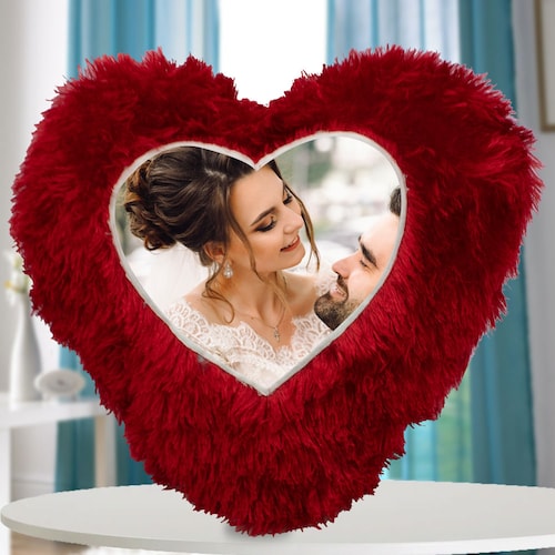 Buy Personalised Heart Shape Cushion