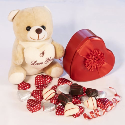 Buy Cute Teddy with Chocolates