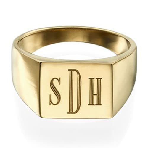 Buy Gold Plated Personalised Ring
