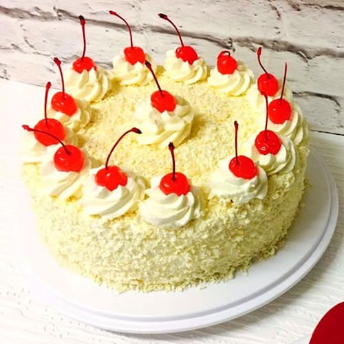 Buy Creamy White Forest Cake