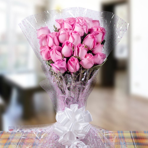 Buy First Step Blooming Pink Roses Bunch