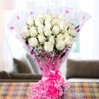 You And Me White Roses Bunch