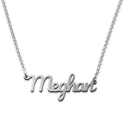 Buy Silver Plated Name Pendant