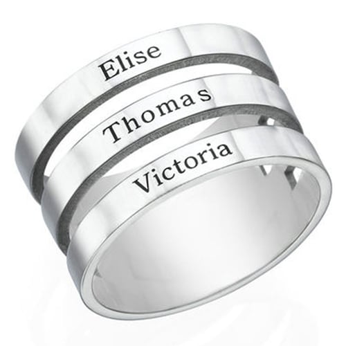 Buy Silver Plated Personalised Ring
