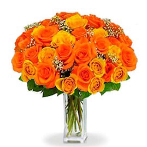 Buy Awesome 36 Orange Roses Bouquet