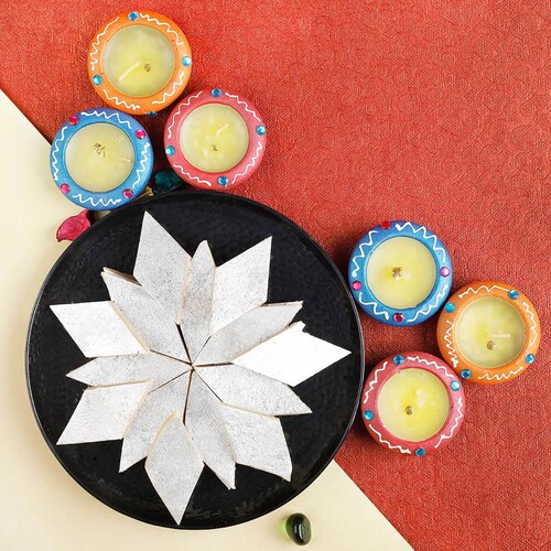 Buy Diyas with Sweet Delights