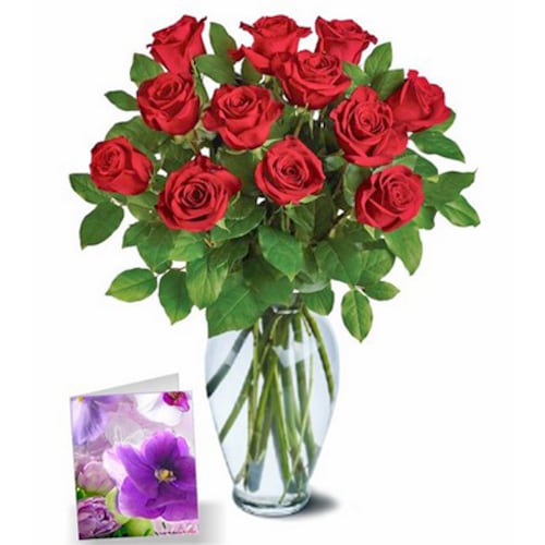 Buy Dozen roses n card