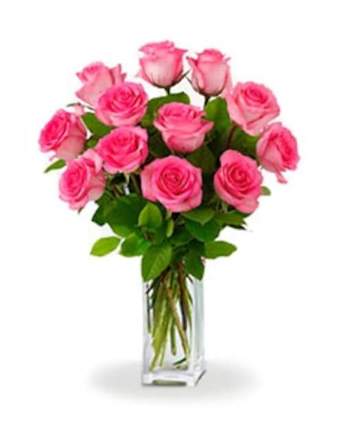 Buy Dozen Pink roses