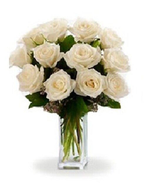 Buy Dozen White Roses