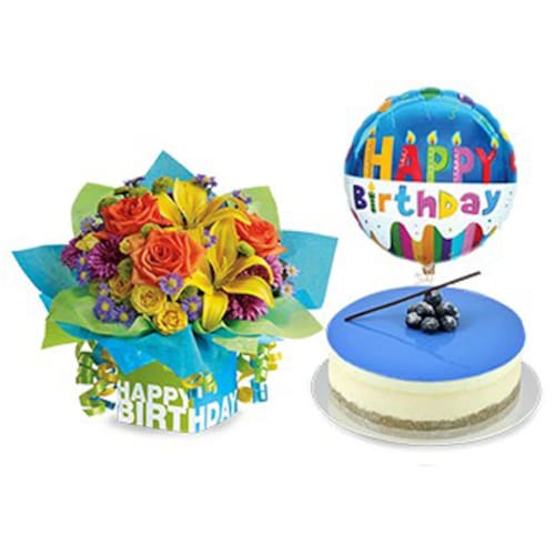 Buy Mix Flowers and Birthday Wishes